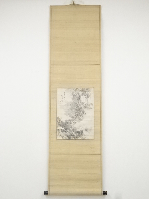 道具 ] - 道具 壬午（1882年） 藤井松林筆 瀧山水図 肉筆紙本掛軸